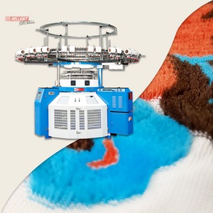 WELLKNIT PCPJ Machine à tricoter circulaire Jacquard teint en fil informatisé simple de 30 à 34 pouces pour tissu 3D