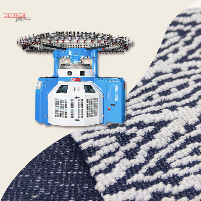 WELLKNIT SCMJ Machine à tricoter circulaire Jacquard double informatisée professionnelle de haute qualité