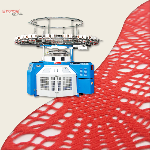 Machine à tricoter circulaire Jacquard informatisée simple WELLKNIT ECMJ 30-38 pouces pour tissu Jacquard